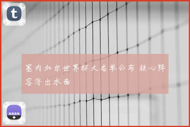塞内加尔世界杯大名单公布 核心阵容浮出水面